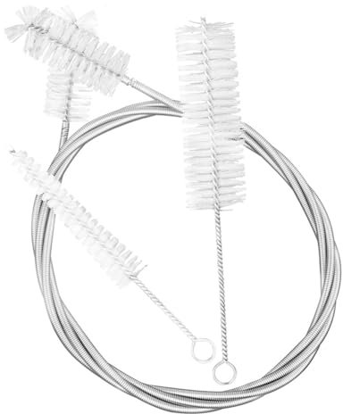MOLERRI 3-Teiliges Reinigungsset für Waldhorn, Posaune, Trompete, Edelstahl-NylonbüRste, ReinigungsbüRste für Musikinstrumente