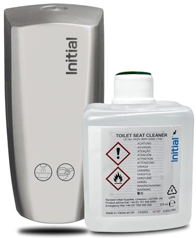Blanc HYGIENIC SET: WC-Sitzreiniger Reflection MANUELL, bis zu 15.000 Anwendungen, Edelstahl + 2x375ml Kartuschen, Rentokil INITIAL