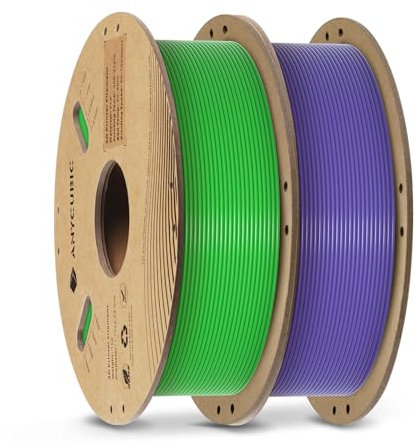 ANYCUBIC PLA Filament 1.75mm, 3D Drucker Filament PLA 2kg, Filament 3d Druckmaterialien für FDM 3D-Drucker, Intelligente Identifikation, Grün Lila