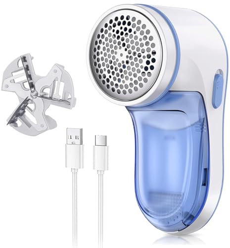 Rasoir Anti Bouloche Électrique,Anti Bouloche Vetement de USB Rechargeable Portable,Convient pour la Laine,Le Pull,Le Manteau,Lame de Rechange