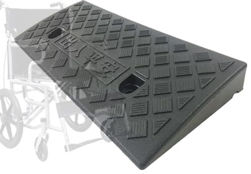 IMUNKT Rampe En Caoutchouc De Trottoir, Rampe De Seuil Pour Marche Hauteur 5-13 Cm, Noir, Plastique, 50*22*5cm