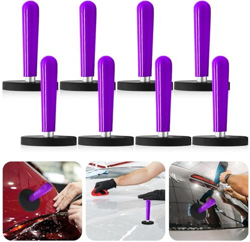 LEKEFETO 8 Stück Auto Montagemagnet: Verpackungs Gripper Magnethalter, Montagemagnette Magnet, Folierungs Werkzeug für Folieren Folie, Car Wrapping, Auto Folie DIY, Auto Folie Wrap, (Lila)