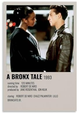 MUHDENG A Bronx Tale Poster, Raumdekoration, künstlerisches Poster für Schlafzimmer, Wohnzimmer, Wände, ästhetisches Poster, 20 x 30 cm, ungerahmter Stil