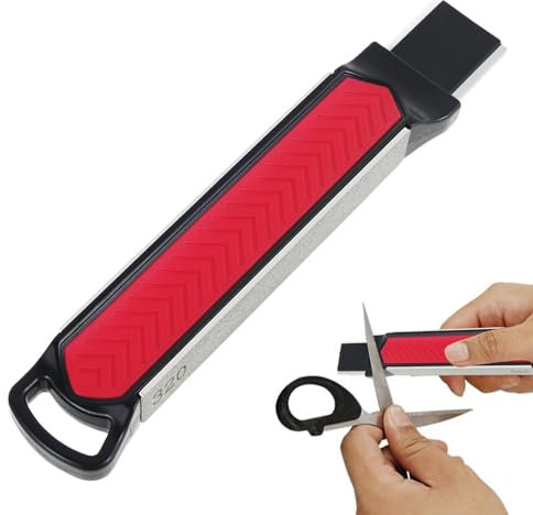 Shear Sharpener, Pocket Sharpener, Sharpening Stone for Outdoor Garden Tools, Hanging Hole Sharpening Tool for Axes, Drills, Scissors, Chisels, Scissors