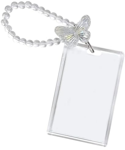 Werownsgso Acryl Fotokartenhalter Schmetterling Schlüsselanhänger Kpop Photocard Holder Bankkarte Kreditkarte Buskarten Schutzhülle