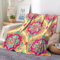 Decke Sofa Kuscheldecke 220x240 cm Warm Sherpa Sofaüberwurf Decke Druck Im Indischen Stil, Microfaser Tagesdecke Dicke Sofadecke Couchdecke, Flauschige Wohndecke für Couch