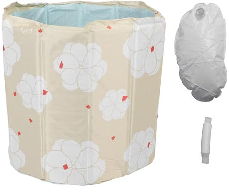 Baignoire Portative, Baignoire de Trempage Universelle en PVC à Motif Floral, Baignoire de Trempage Universelle, Baignoire de Glace Pliable pour Adultes, Athlètes, Maison et (70