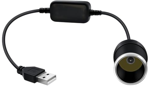 HuaLiSiJi USB auf Zigarettenanzünder 5V auf 12V USB C auf Auto Zigarettenanzünder für Driving Recorder DVR,GPS, Luftreiniger (USB, 1.8m)