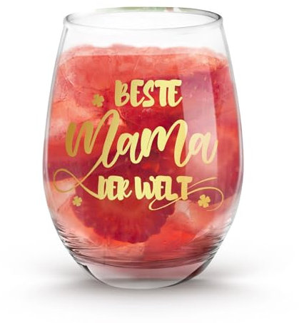 Bluckincle Verre à vin cadeaux pour maman