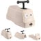 Homewell 4 in 1 Kinder Rutschauto mit Stauraum, Rutscher aus recyclebarem EPP-Materialfür Kinder ab 1 Jahr, Niedriges Fahrgestell, um EIN Umkippen zu verhindern, Mit 360-Grad-Universalrädern (Beige)