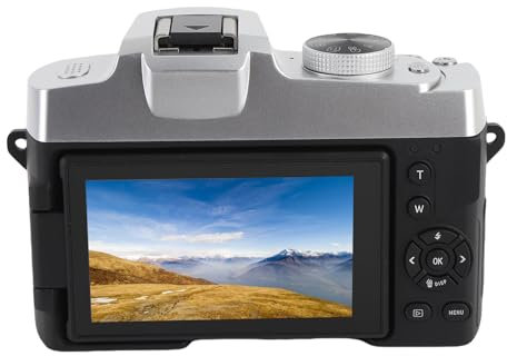 6k 3 Zoll Digitalkamera, 84MP Autofokus 18x Zoom UHD WiFi Vlogging -Kamera mit 180 ° Flip -Bildschirm, LED -Fülllicht für Reiseaufnahmenvideos (Black)