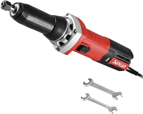 SENCAN Electric Die Grinder, 1/4 Variable Speed Corded Power Die Grinder, Heavy Duty End Grinder Tool for Metal Grinding, Polishing, Deburring, Welding Repair, 10000-33000 RPM