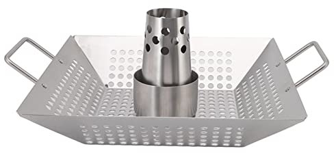 Beer Can Chicken Pan Food Grade Stainless Steel Beer Can Chicken Roaster Stand Holder with 2 Handle for Grill and Smoker Suitable for Geese Ducks and Any Meat