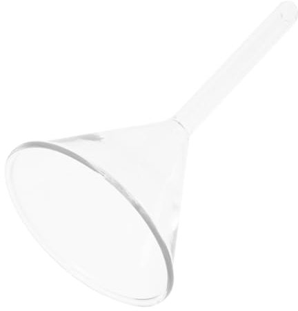 Veemoon Embudo de Vidrio Transparente de 75 Mm Boca Ancha para de para y Aulas Herramienta de Filtración Química Limpieza y Uso
