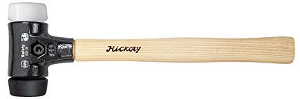 Wiha Schonhammer Safety mittelweich/sehr hart mit Hickory-Holzstiel, Rund-Schlagkopf (26658) 40 mm