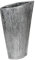Formano Deko-Vase Stripes aus Keramik im Chrom-Optik, Flach, Höhe 37cm, 1 Stück, Silber