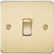 Knightsbridge FP1200BB Flache Platte 10AX 1G Zwischenschalter – gebürstetes Messing, Messingfarben, Brushed Brass