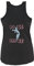 Comedy Shirts - Pool Dance - Damen Tank Top - Schwarz/Eisblau-Rosa Gr. L