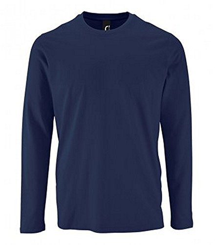 Sols Herren T-Shirt Imperial, langärmlig (4XL) (Marineblau)