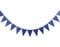 ZOOYOO Wimpelkette mit dreieckigen Wimpeln, 7,8 m, Blau