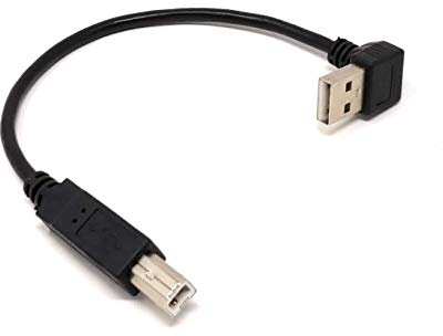System-S USB Typ A Aufwärts gewinkelt zu USB Typ B Kabel 20 cm