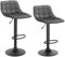 WOLTU 2er Set Barhocker Küchenstuhl Barstuhl mit Rückenlehne und Einstellgriff, höhenverstellbar & 360° drehbar, Tresenhocker Bar Hocker aus hochwertigem Samt und Metall, Dunkelgrau