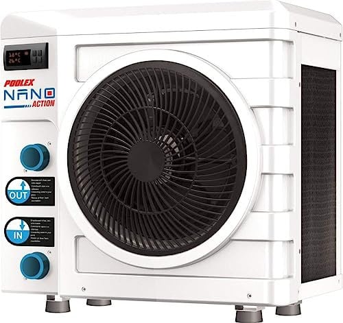 POOLEX - Nano Action 5 – PC-Nano-A5 – Wärmepumpe für kleine Unterbodenpools – Verbrauch von 990 W – Teichvolumen von 20 bis 35 m³, Weiß