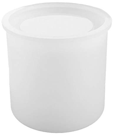 Moule en silicone pour pot de fleurs en résine époxy, pot à crayons, pinceaux de maquillage, fondant, loisirs créatifs, décoration de bureau - Blanc