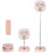 Magesh Portable Pedestal Fan - Foldaway Standing Fan, Remote Control, 4 Speed, Quiet Timer, Pink