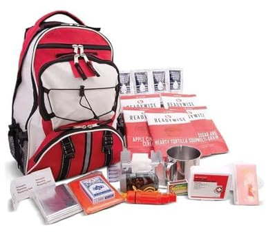 READYWISE Emergency Survival Gear Tactical Backpack, 64 Piece, Red