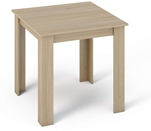 MATKAM Tisch Kongo H 75 x B 80 x T 80 cm, Schlichte, geradlinige Optik, laminierte Möbelplatte, Kratzfest, wasserabweisend, fleckenabweisend (Sonoma Eiche)