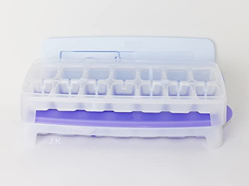 TUPPERWARE Eiswürfler Eiswürfel Behälter 1x hellblau + 1x Lila + Mini Trchter lila