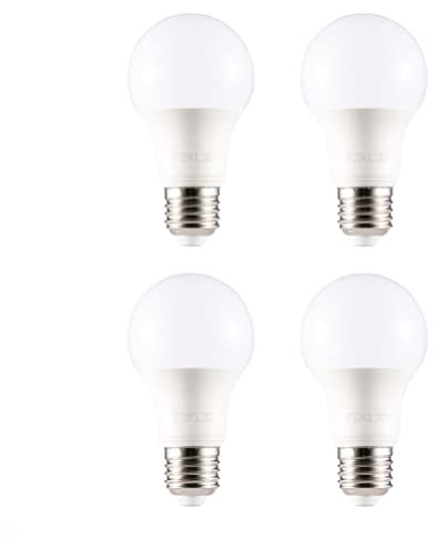 TEKLED® A60 LED Bulbs | E27 Edison Screw | Energy Saving 7W Light Bulb 60W Incandescent Bulb Equivalent | 2700K DIMMABLE 595LM | 4-Pack | Warm White