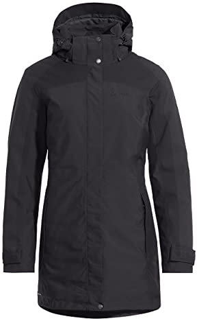 VAUDE Skomer II Winterparka Damen – Winterjacke Damen wasserdicht, winddicht & atmungsaktiv, wattierte Outdoorjacke Damen mit PrimaLoft Isolierung & Eco Finish – in Schwarz, Größe: 40