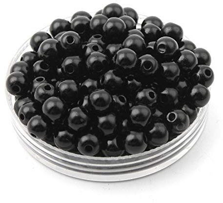 Zuchtperlen Imitat Perlen Perlmutt Wachsperlen 400stk 6mm Schwarz Rund Kunstperlen Für Hochzeit Party Dekoration Schmuck Basteln