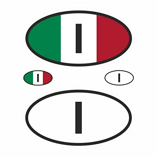 BIKE-label Länderkennzeichen Aufkleber 2D Italien für Auto Motorrad Tür Camper Sticker X400005