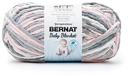 Bernat Babydecke, 300 g, graues Garn – 1 Packung mit 300 g – Polyester – 7 Super Bulky – Stricken/Häkeln
