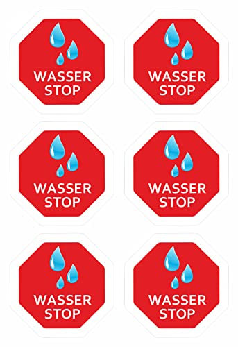 BIKE-label Wasser sparen Aufkleber Wasser Stop Spülstop für Toilette Hinweisschild Kosten senken X900254