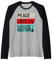 Peace Love Guitare à sept cordes Instrument de musique Guitariste Manche Raglan