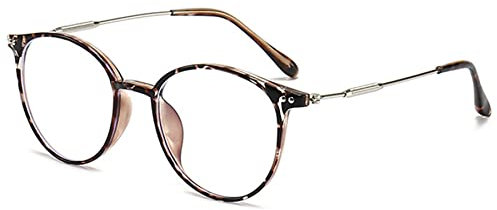 Lanomi Mode Lesebrille Blaulichtfilter Rund Damen Herren Computer Lesehilfe Sehhilfe UV400 Schutz Brille Anti Müdigkeit Oval Brillenfassung Schildpatt 3.5