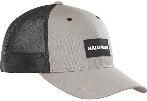 Salomon Trucker Unisex Gebogene Kappe Trail Running Wandern MTB Lauf, Auffälliger Style, Vielseitiger Einsatz, Atmungsaktiver Komfort, Grau, L/XL