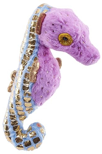 Wild Republic Foilkins Jr Lila Seepferdchen, Stofftier, 20 cm, Geschenk für Kinder, Plüschtier, Füllung aus gesponnenen recycelten Wasserflaschen