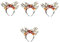 Abaodam 4 weihnachtsdeko weihnachts kopfschmuck Hirschstirnband mit Stirnband Kostüm Halloweenkostüm Weihnachtsblume weihnachtsgeweih haarbänder Haarschmuck Weihnachten