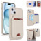 Zouzt for iPhone 15 Plus Detachable 2 in 1 Wallet Case with Card Holder for Magsafe, Magnetic PU Leather Flip Credit Slot Protective Phone Cover Women Men for iPhone 15 Plus 6.7 Inch - White