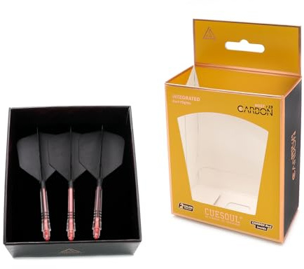 CUESOUL ROST T19 Carbon Integrierter Dartschaft und Flight Big Wing-Form, 3er-Set