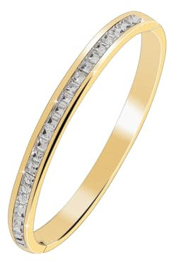 JJDreams 4mm Breite Cubic Zirkonia Armreif,Gold plattiert Classic Tennisarmband Modeschmuck,Hochzeit Geburtstag Geschenke für Frauen