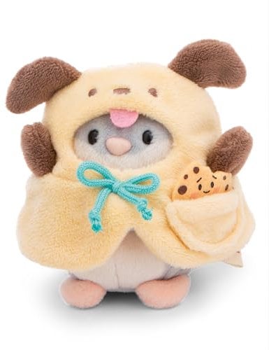 NICI MYMOCHI Kuscheltier Set - Hamster Kuscheltier Shai 8 cm mit Keks und Katzenkostüm in Geschenkbox, Flauschiges Stofftier zum Kuscheln, Spielen und Liebhaben - 61144