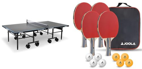 JOOLA Tischtennisplatte Outdoor J500A & Unisex – Erwachsene Tisch Tennis-Set-54825 Tennis-Set, mehrfarbik, One Size