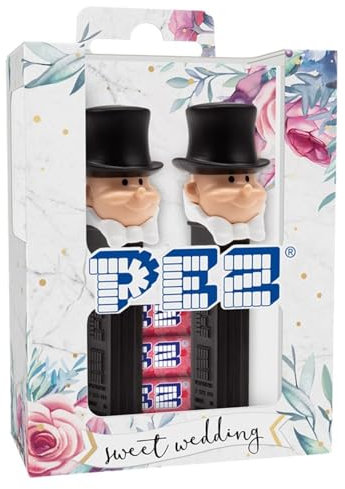 Miss Lovely PEZ Spender Hochzeit Mr & Mr inklusive 4 Pack Bonbons Gastgeschenke für Kinder & Schwule Hochzeit Bräutigam & Bräutigam Deko Candy-Ba