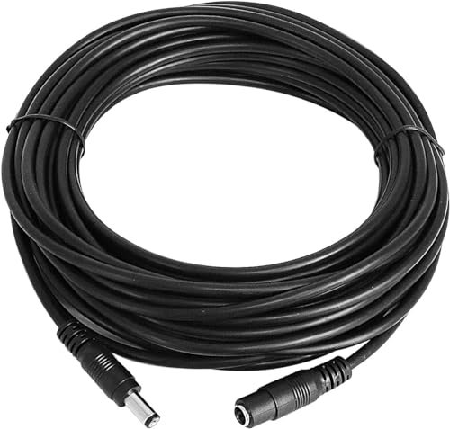 Ajex 30FT(10M) 5,5 mm x 2,1 mm Cavo di Prolunga di Alimentazione Compatibile con Adattatore di Alimentazione DC 12V per Telecamere di Sicurezza Wireless CCTV/NVR Autonomo/Telecamera IP WiFi